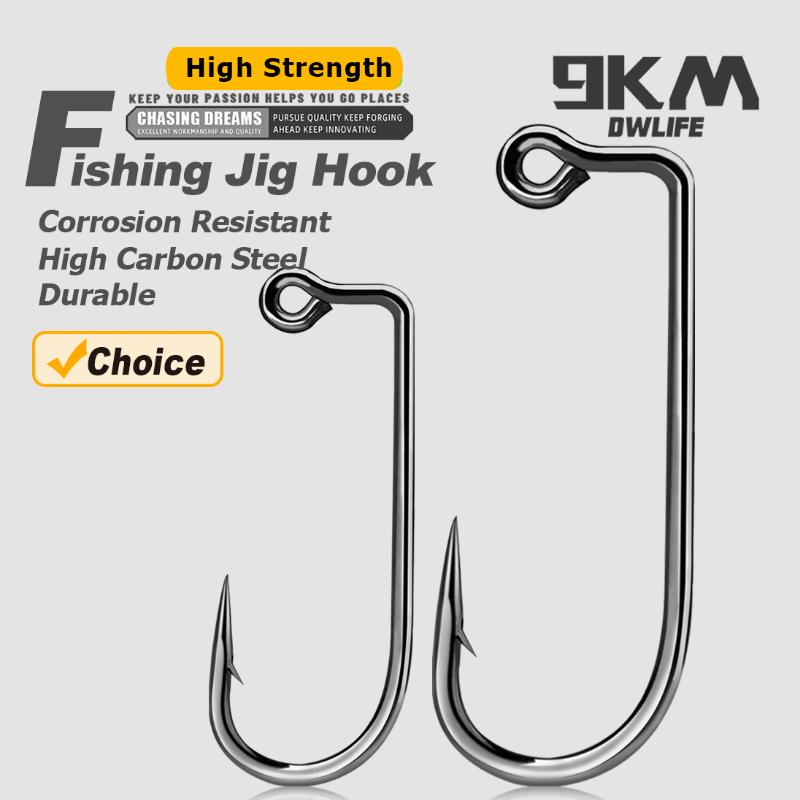 Fishing Hook Offset - 9KM 90度の釣り針、50～200個入り。長いシャンク、ジグモード、リング付き、丸い湾曲型。クラッピー釣りや海水釣り用。