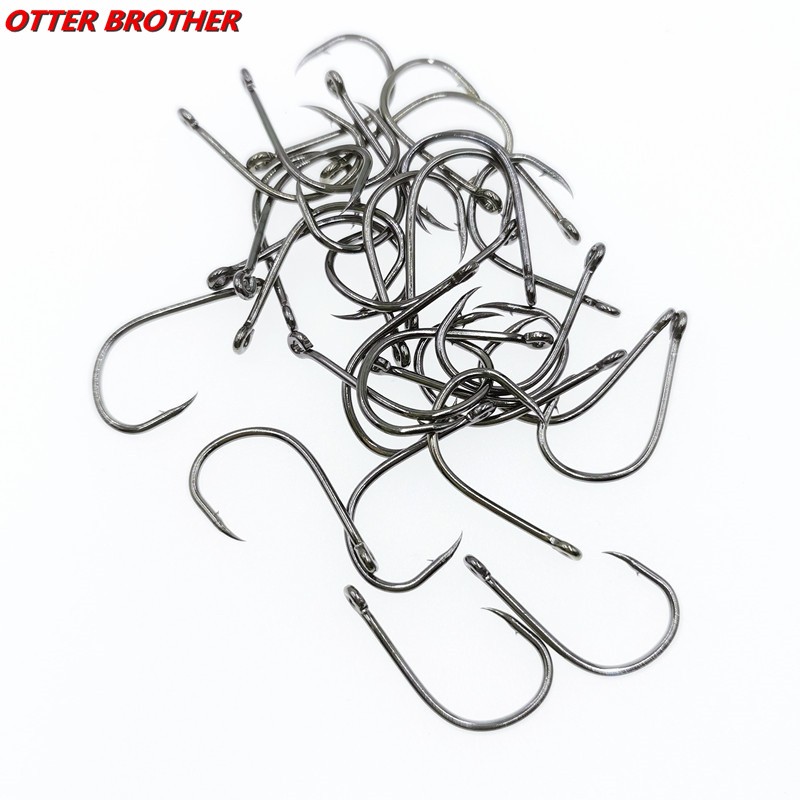 Fishing Hook Assortment - 30ピース/ロット3-12 # サイズサークル目鯉有刺フック環炭素鋼釣り針ジグ魚シングルフックウォームペスカタックル