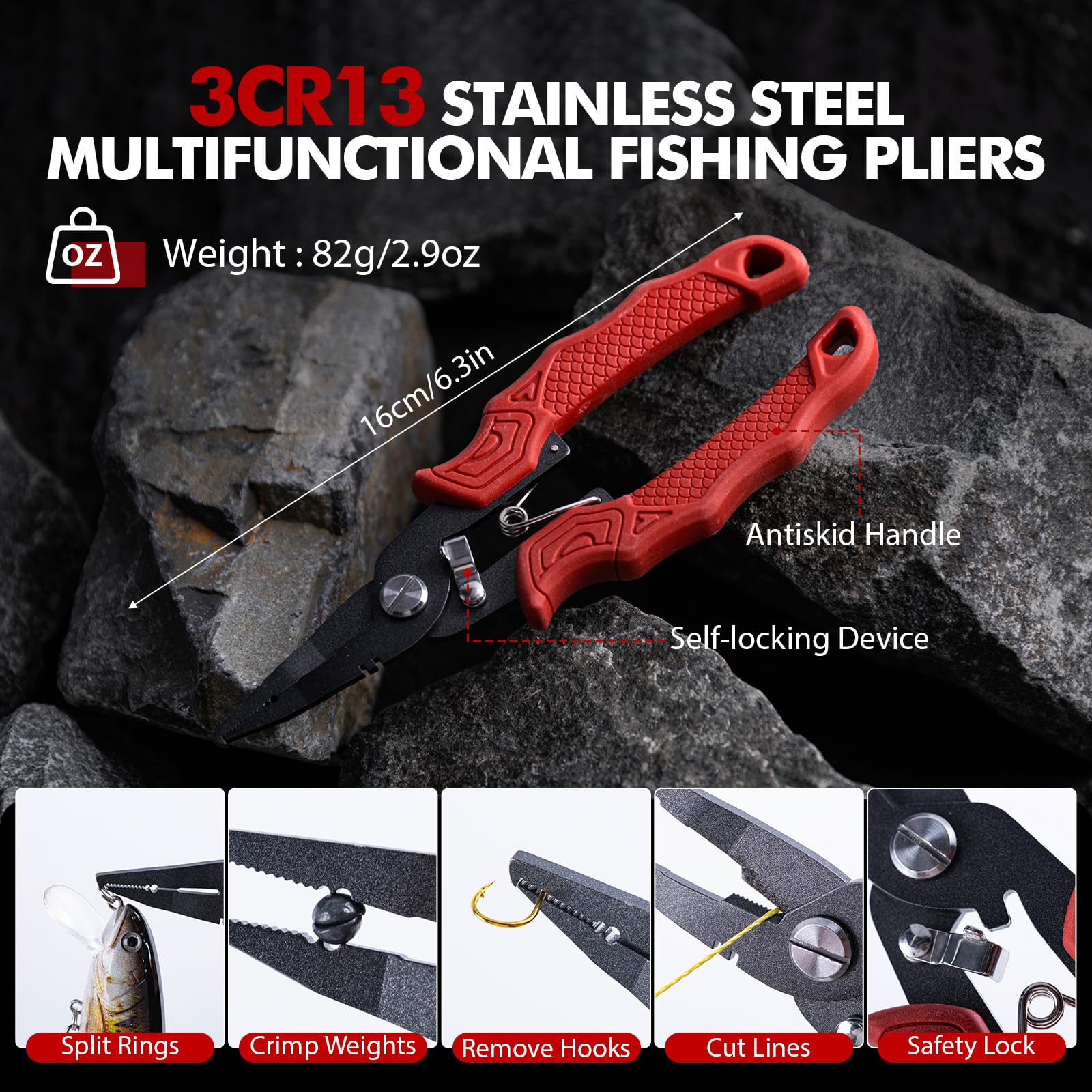 Goture 釣り用アクセサリー：釣り用プライヤー、魚の口を - Fishing Hook Sharpener のレビューと価格