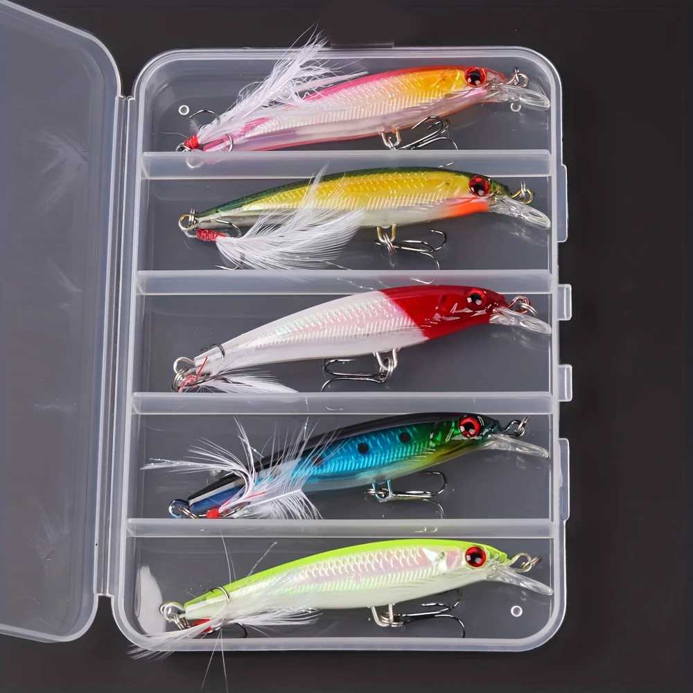 3Dレーザーアイミノールアー,フェザー付きハードベイト,最大 - Fishing Hook Treble のレビューと価格