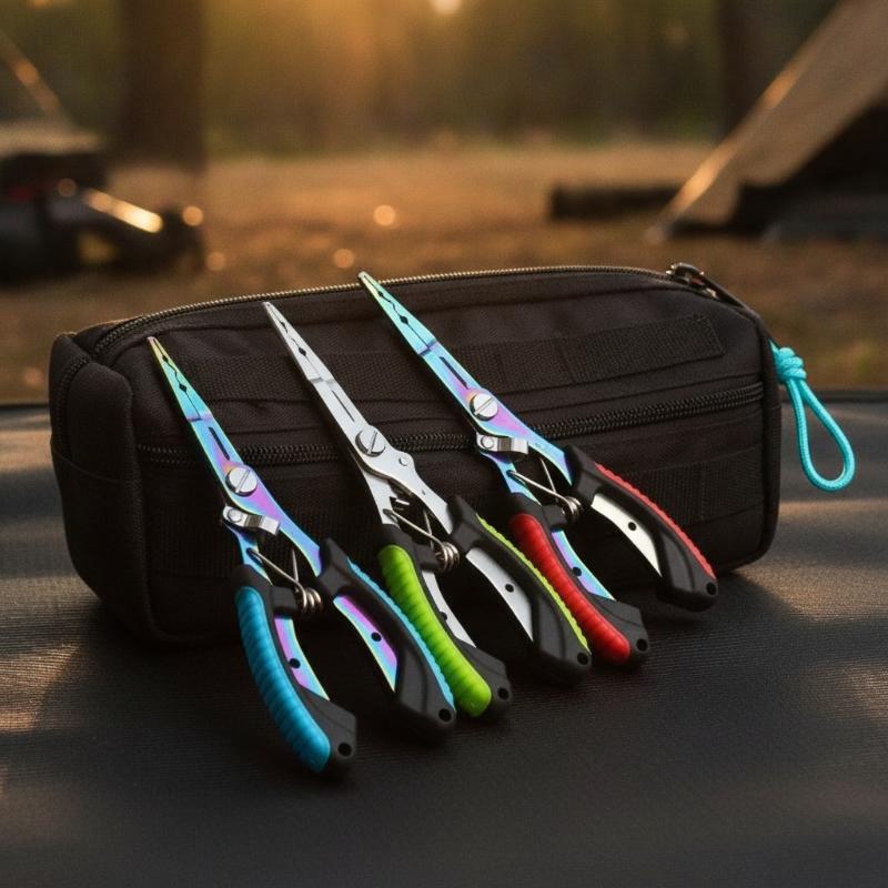 1個入り 多機能釣り用プライヤー、ステンレス製、チタンカラー - Fishing Hook Remover のレビューと価格