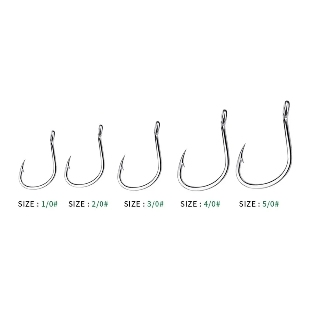 リングアイ釣り針釣りフックシルバー有刺鉄線サークルフックフラ - Fishing Hook Offset のレビューと価格