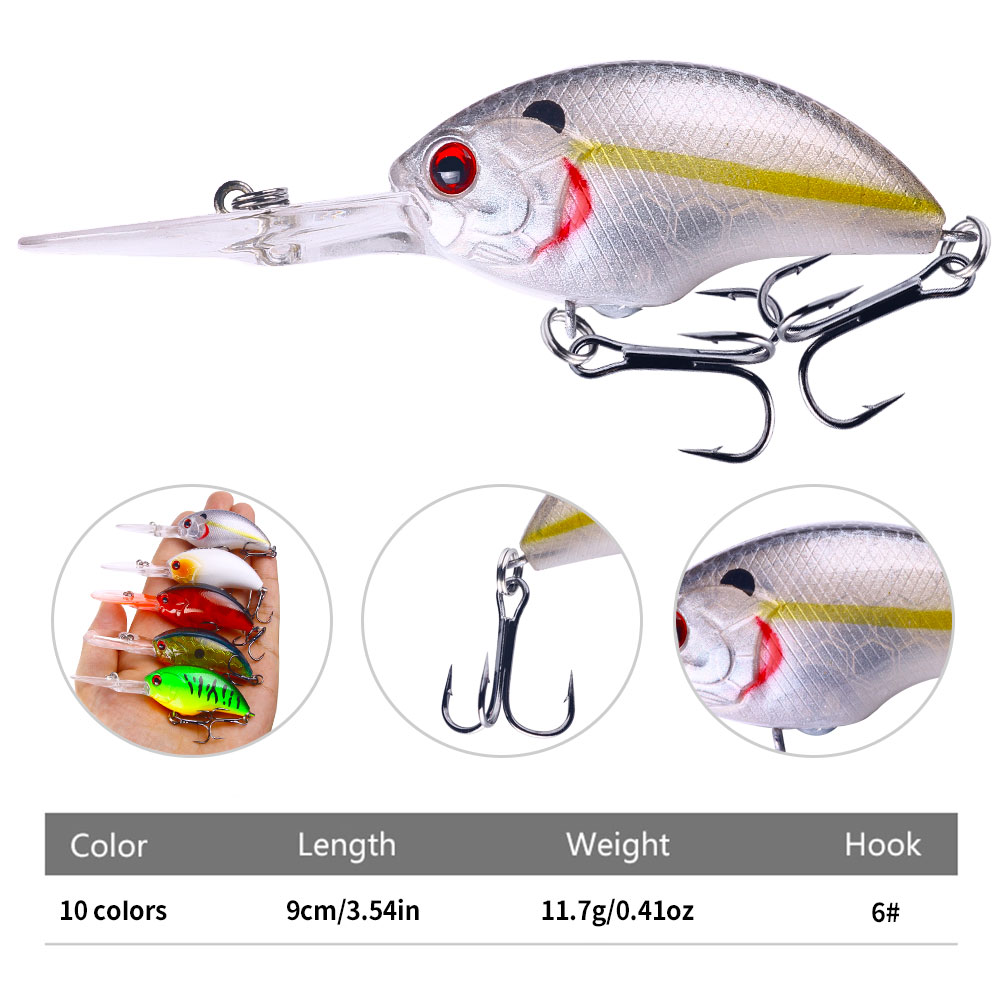 HENGJIA 11.7G 9CM フィッシングルアー ロッ - Fishing Hook Treble のレビューと価格